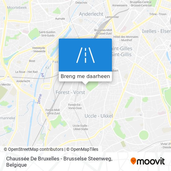 Chaussée De Bruxelles - Brusselse Steenweg kaart
