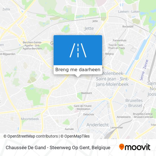 Chaussée De Gand - Steenweg Op Gent kaart