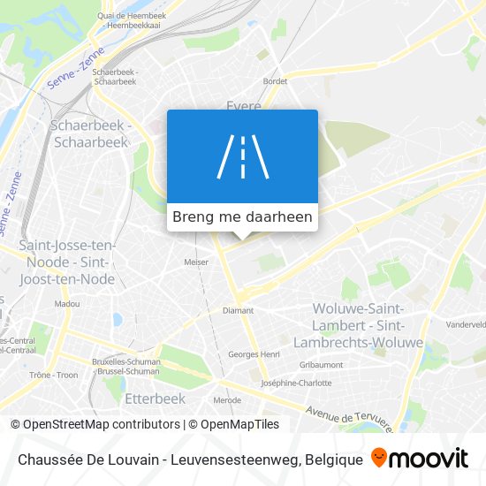 Chaussée De Louvain - Leuvensesteenweg kaart