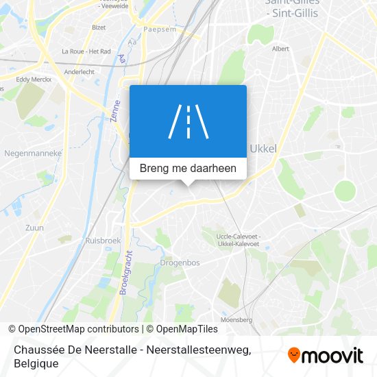 Chaussée De Neerstalle - Neerstallesteenweg kaart
