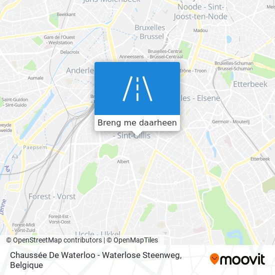 Chaussée De Waterloo - Waterlose Steenweg kaart