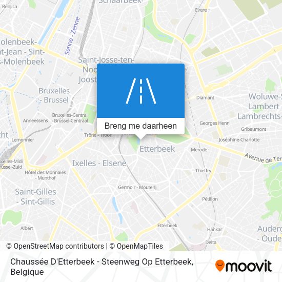 Chaussée D'Etterbeek - Steenweg Op Etterbeek kaart