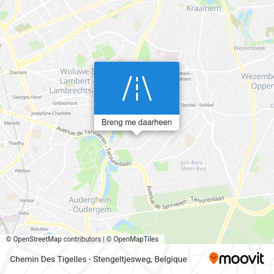 Chemin Des Tigelles - Stengeltjesweg kaart