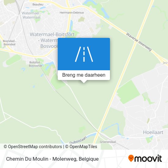 Chemin Du Moulin - Molenweg kaart