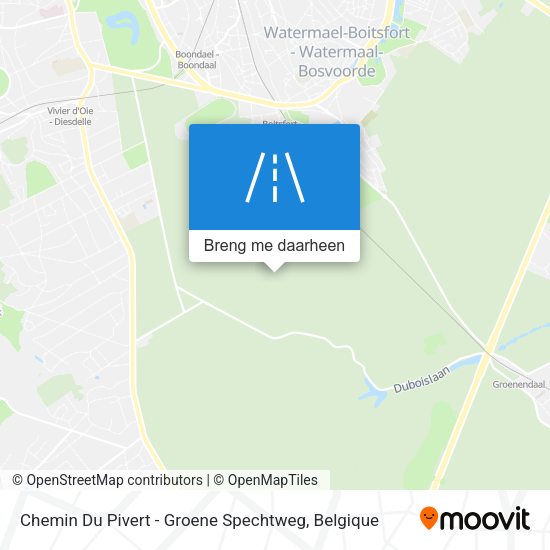 Chemin Du Pivert - Groene Spechtweg kaart