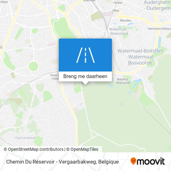 Chemin Du Réservoir - Vergaarbakweg kaart
