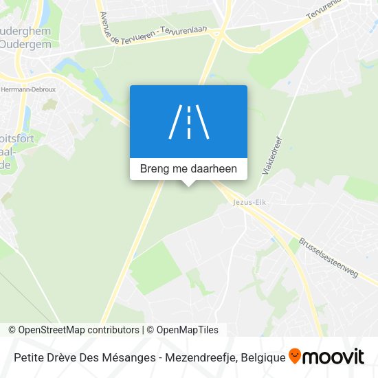 Petite Drève Des Mésanges - Mezendreefje kaart
