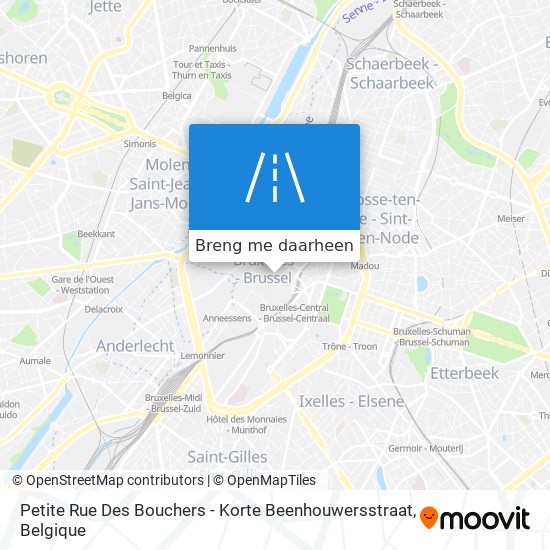 Petite Rue Des Bouchers - Korte Beenhouwersstraat kaart