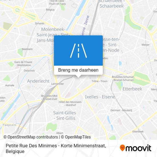 Petite Rue Des Minimes - Korte Minimenstraat kaart