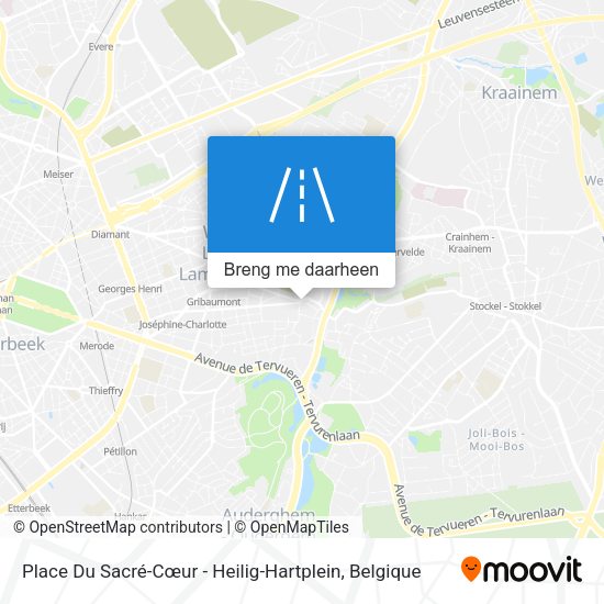 Place Du Sacré-Cœur - Heilig-Hartplein kaart