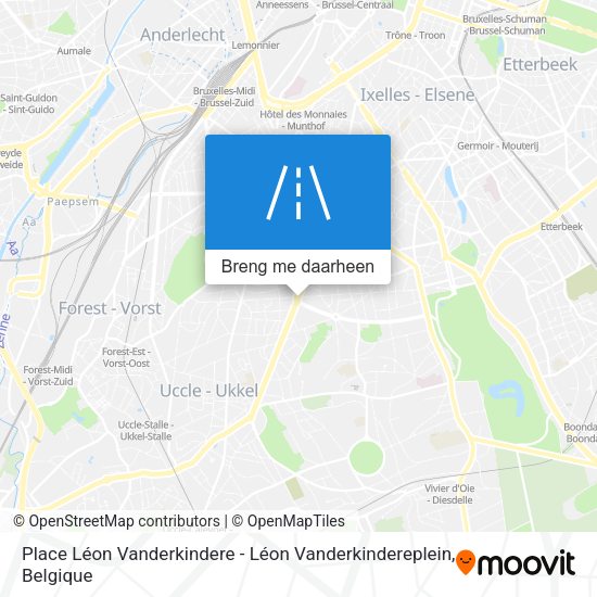 Place Léon Vanderkindere - Léon Vanderkindereplein kaart