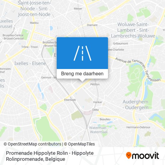 Promenade Hippolyte Rolin - Hippolyte Rolinpromenade kaart