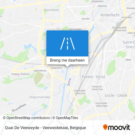 Quai De Veeweyde - Veeweidekaai kaart