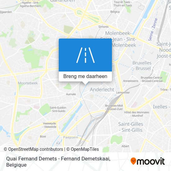 Quai Fernand Demets - Fernand Demetskaai kaart