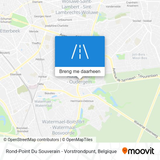Rond-Point Du Souverain - Vorstrondpunt kaart
