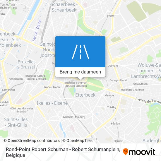 Rond-Point Robert Schuman - Robert Schumanplein kaart