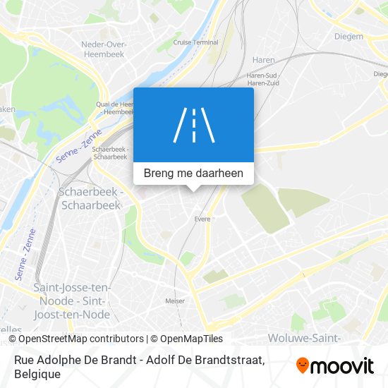 Rue Adolphe De Brandt - Adolf De Brandtstraat kaart