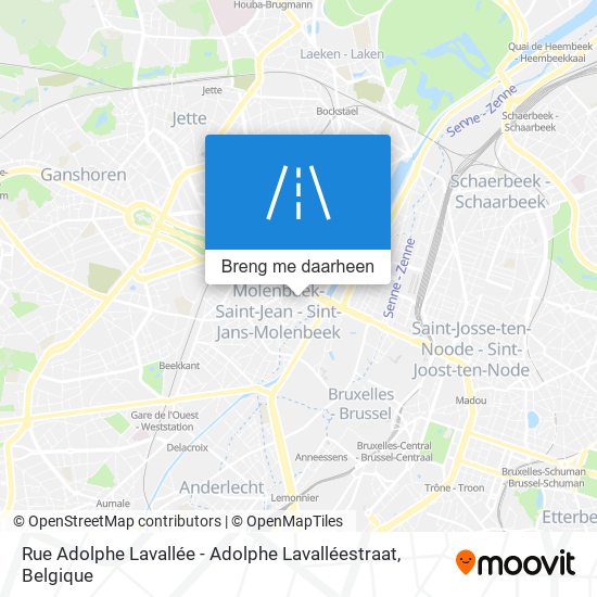 Rue Adolphe Lavallée - Adolphe Lavalléestraat kaart