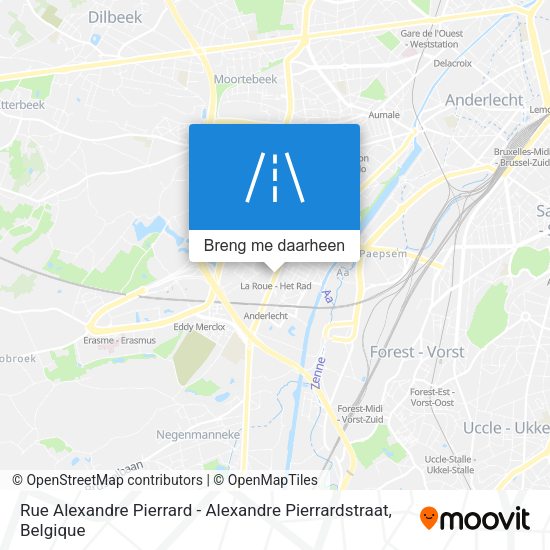 Rue Alexandre Pierrard - Alexandre Pierrardstraat kaart