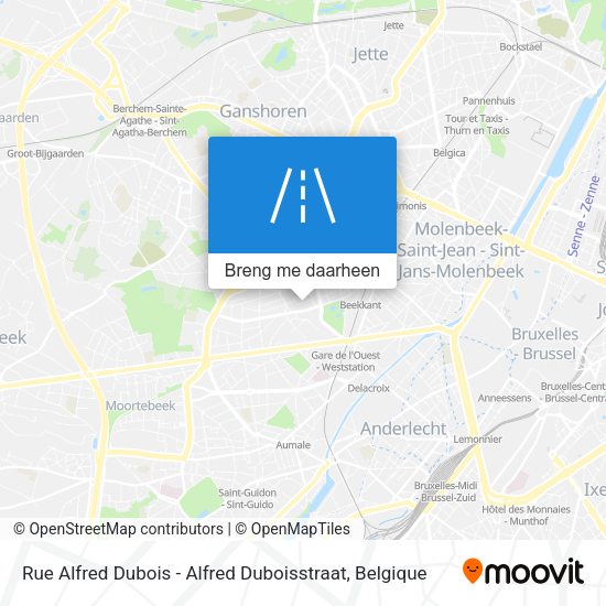Rue Alfred Dubois - Alfred Duboisstraat kaart