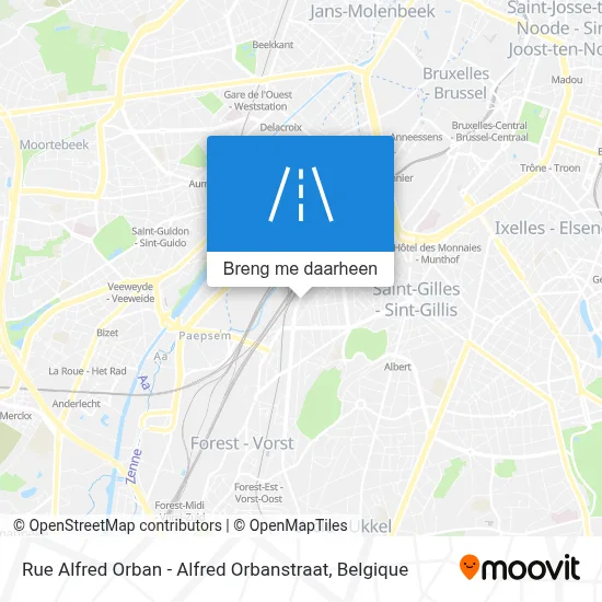 Rue Alfred Orban - Alfred Orbanstraat kaart
