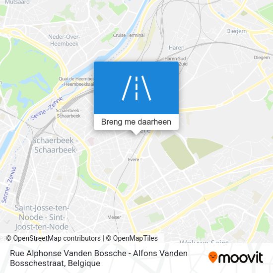 Rue Alphonse Vanden Bossche - Alfons Vanden Bosschestraat kaart