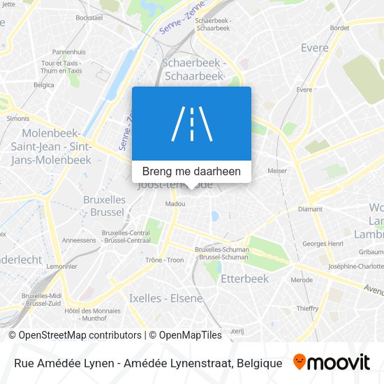 Rue Amédée Lynen - Amédée Lynenstraat kaart
