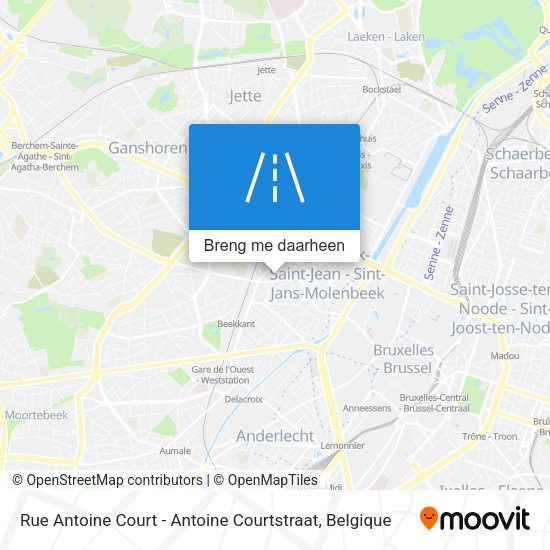 Rue Antoine Court - Antoine Courtstraat kaart
