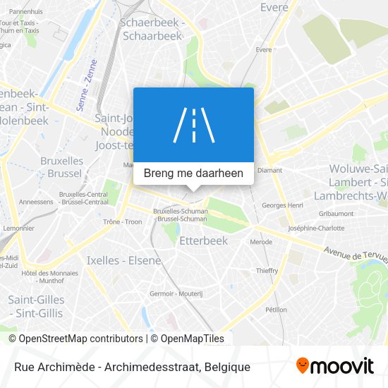 Rue Archimède - Archimedesstraat kaart