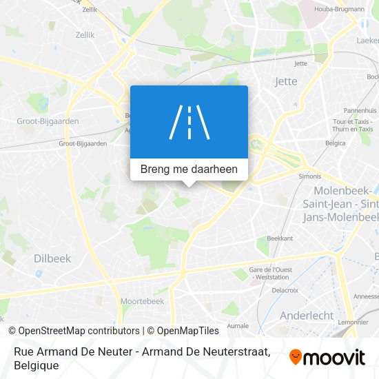 Rue Armand De Neuter - Armand De Neuterstraat kaart