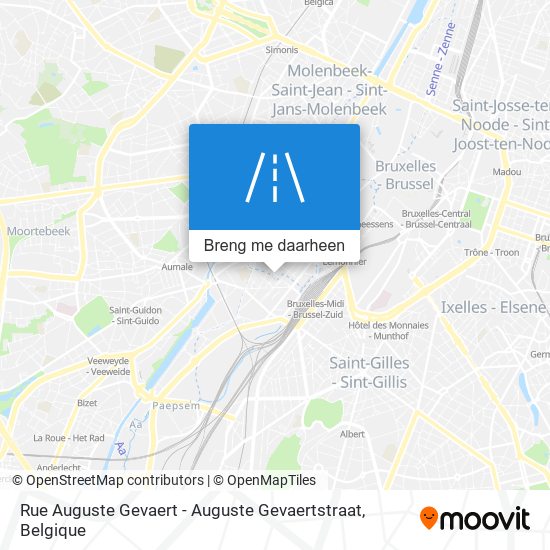 Rue Auguste Gevaert - Auguste Gevaertstraat kaart