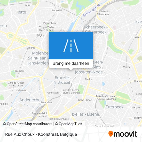 Rue Aux Choux - Koolstraat kaart