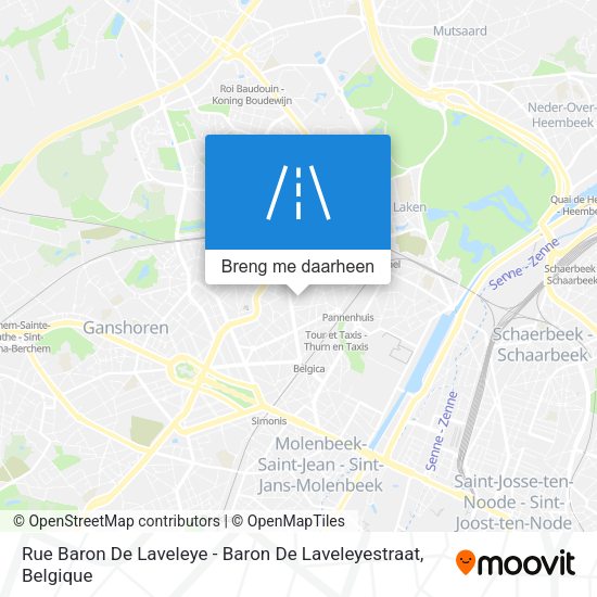 Rue Baron De Laveleye - Baron De Laveleyestraat kaart