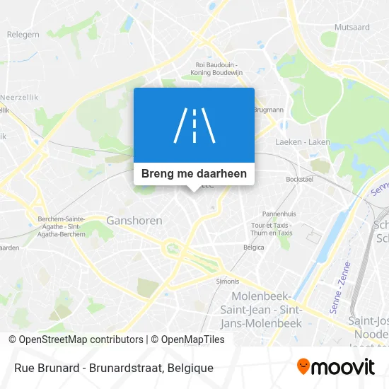 Rue Brunard - Brunardstraat kaart