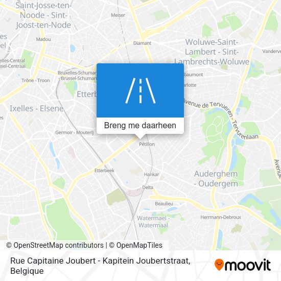 Rue Capitaine Joubert - Kapitein Joubertstraat kaart