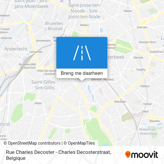 Rue Charles Decoster - Charles Decosterstraat kaart