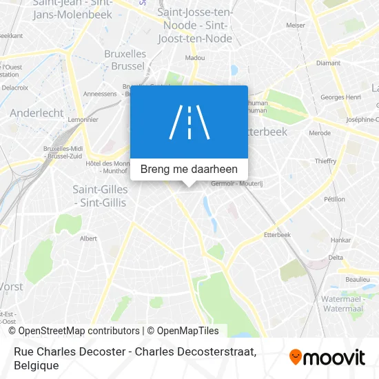 Rue Charles Decoster - Charles Decosterstraat kaart