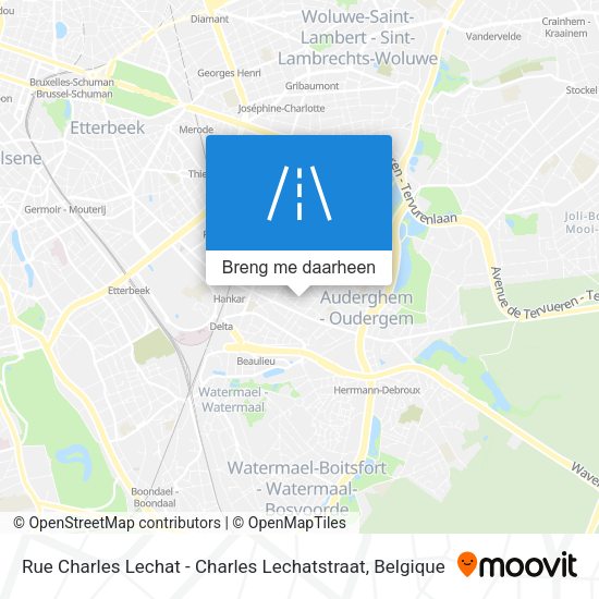 Rue Charles Lechat - Charles Lechatstraat kaart