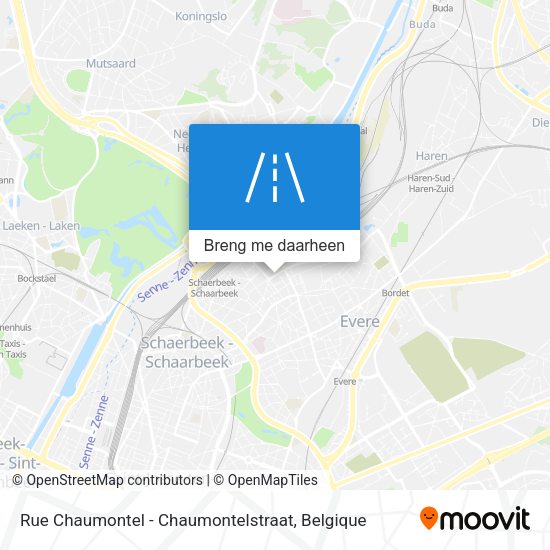Rue Chaumontel - Chaumontelstraat kaart