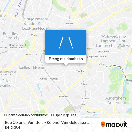 Rue Colonel Van Gele - Kolonel Van Gelestraat kaart