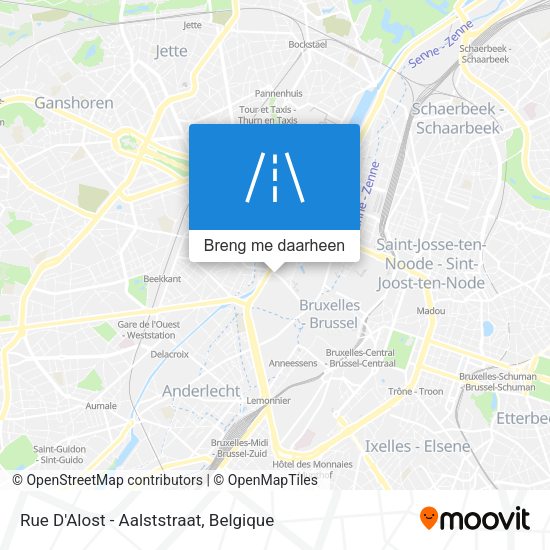 Rue D'Alost - Aalststraat kaart