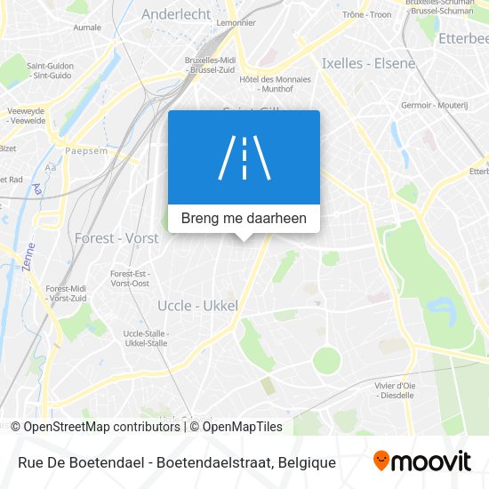 Rue De Boetendael - Boetendaelstraat kaart