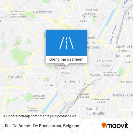Rue De Bonne - De Bonnestraat kaart