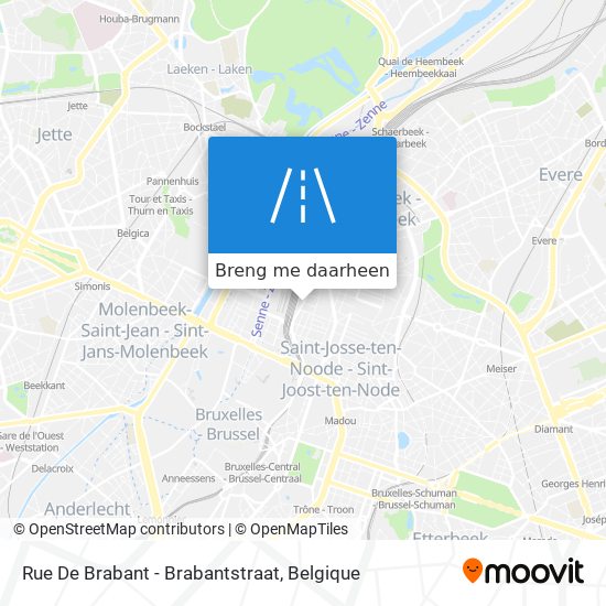 Rue De Brabant - Brabantstraat kaart