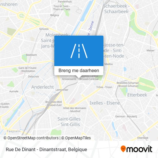 Rue De Dinant - Dinantstraat kaart