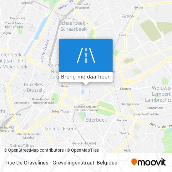 Rue De Gravelines - Grevelingenstraat kaart
