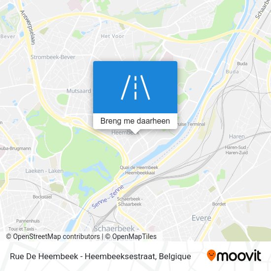 Rue De Heembeek - Heembeeksestraat kaart