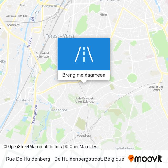 Rue De Huldenberg - De Huldenbergstraat kaart