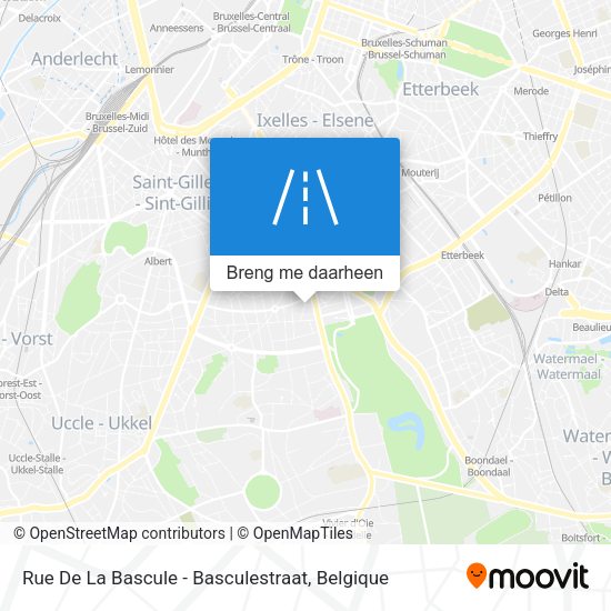 Rue De La Bascule - Basculestraat kaart