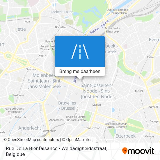 Rue De La Bienfaisance - Weldadigheidsstraat kaart